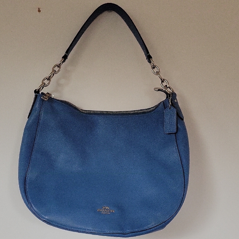 Coach Blue Leather Shoulder Bag